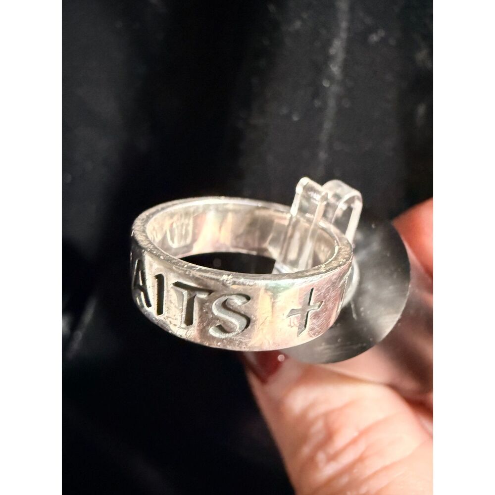 Retired James Avery Sterling Silver "True Love Waits" Band Ring size 5.5